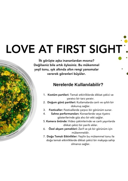 - Jel Formlu Parlak Glitter - Love At First Sight ~10 gr