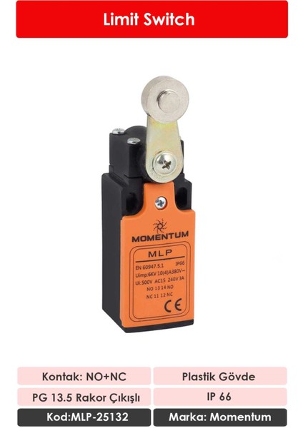 Limit Switch Sabit Makaralı MLP-25132