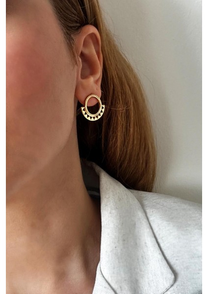 Altın Kaplama Moon Serisi Ay Tutulumu Kadın Çivi Küpe fiyatları