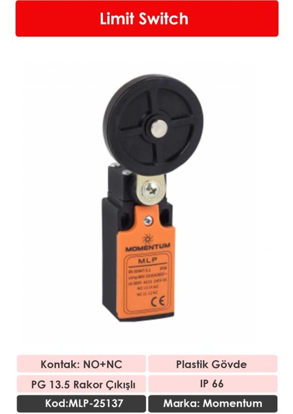 Limit Switch Sabit Makaralı MLP-25137