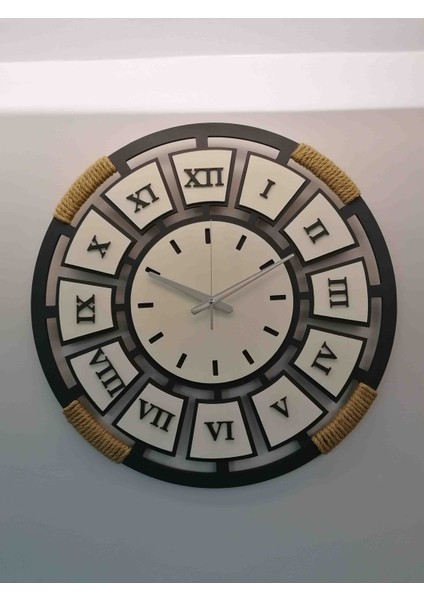 55 cm Çapında Ahşap Duvar Saati