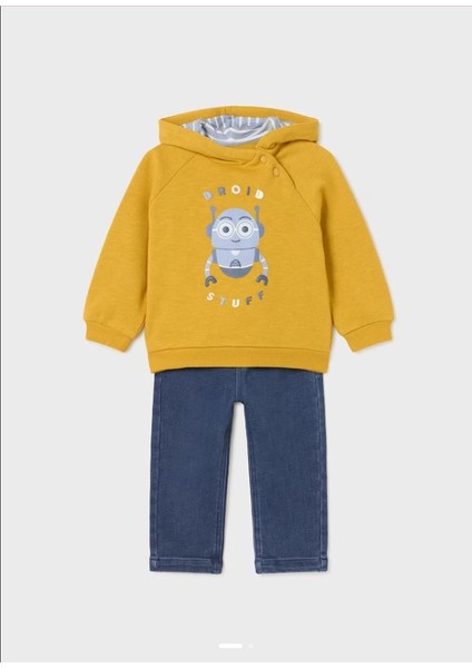 Erkek Bebek Sweatshirt Denim Pantolon Takım