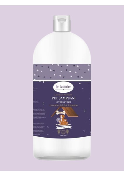 Lavanta Yağlı Köpek Şampuanı 1000 ml Antiseptik Pet Şampuanı Geniş Aile & Büyük-Küçük Irk