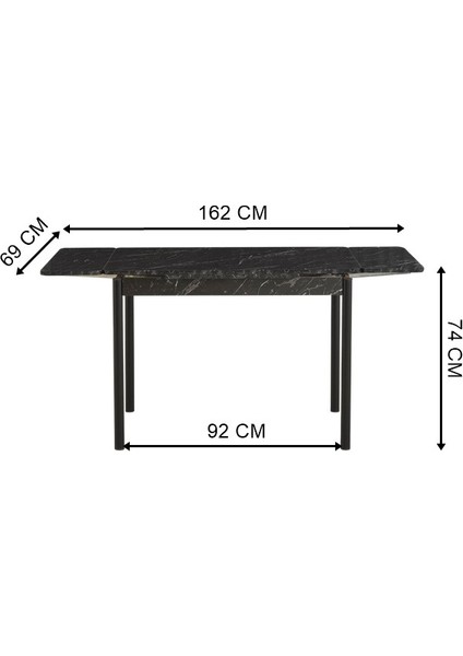 Karam Yandan Açılır Masa 70X110 cm