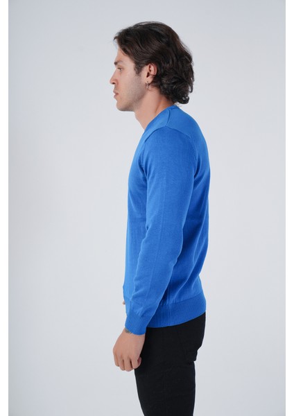 Erkek Sax %100 Pamuk Bisiklet Yaka Triko Kazak TRIST-1102 fırsatları