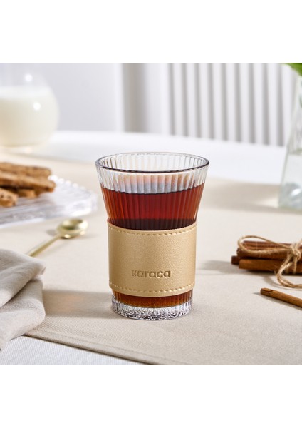 Leather Cool Touch Latte Bardağı 210 ml Gold