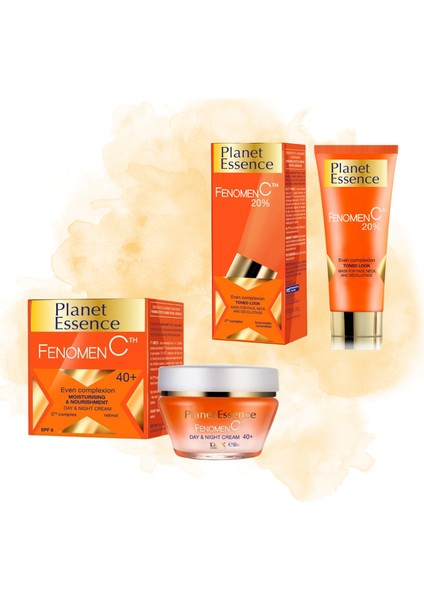 Planet Essence Fenomen C 40+ Gündüz ve Gece Kremi 50 ml - Yüz Maskesi 60 ml 2li Set