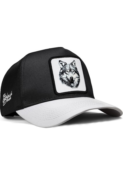 V1 Trucker Kurt -5sb Kod Logolu Unisex Beyaz Siperli-Siyah Şapka