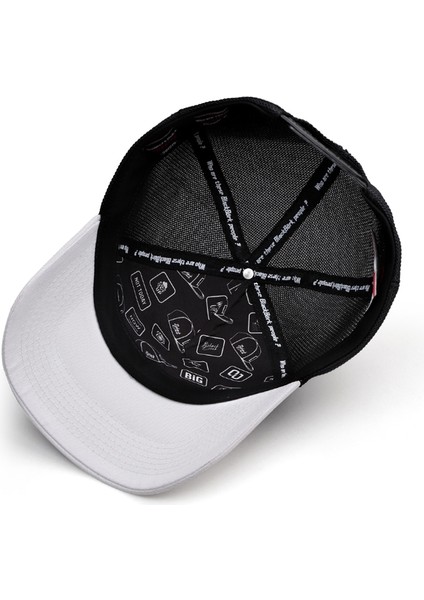 V1 Trucker Kurt -5sb Kod Logolu Unisex Beyaz Siperli-Siyah Şapka