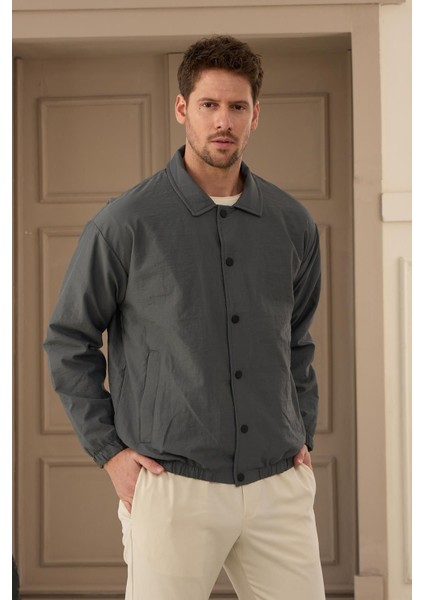 Erkek Paraşüt Mont Ceket Antrasit - 3621DNGR fırsatları