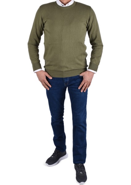 RYM-22920 Bisiklet Yaka Kazak/haki/2xl