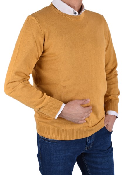 RYM-22920 Bisiklet Yaka Kazak/hardal/2xl modelleri
