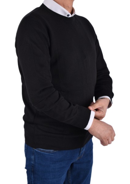 RYM-22920 Bisiklet Yaka Kazak/siyah/m fiyatları