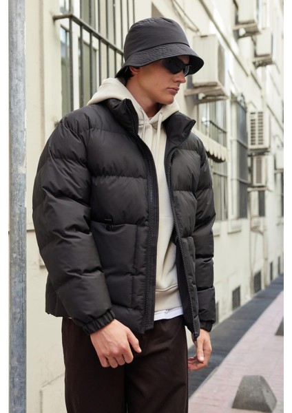 Erkek Su Geçirmez Şişme Mont Siyah - 3634DNGR fiyatları