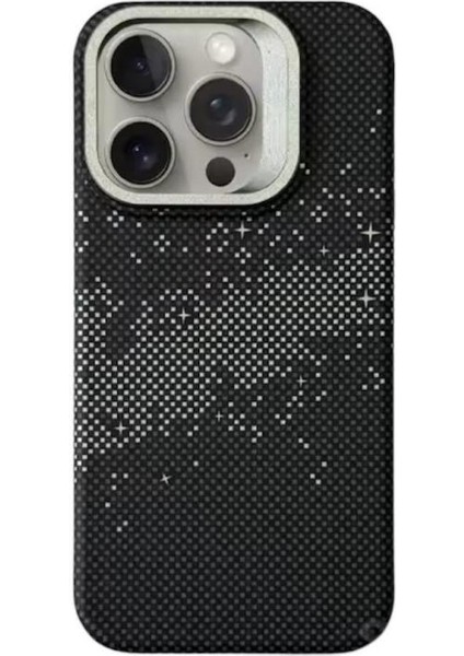 iPhone 15 Pro Max Kılıf Karbon Kamera Lens Standlı Kapak