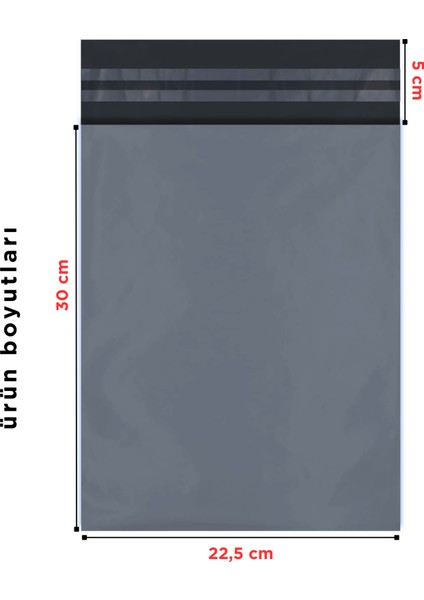 Baskısız Cepli Kargo Poşeti 1000 Adet 22,5 cm x 30 cm + 5 cm