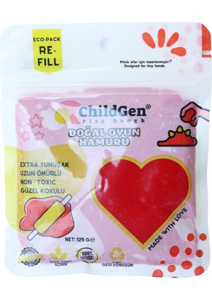 Doğal Oyun Hamuru - Vakumlu Kartuş Paket - (Ecopack-Refill)