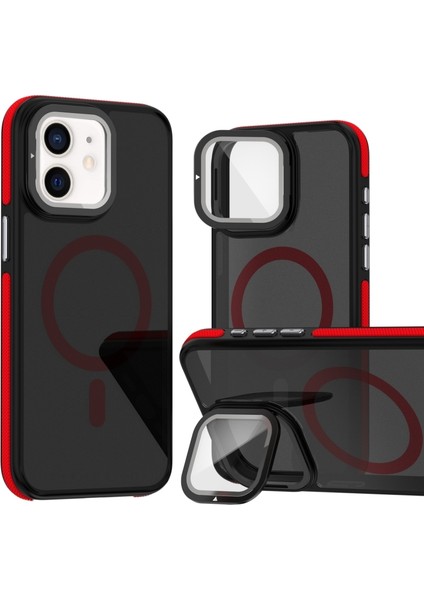 iPhone 11 Kılıf Magsafeli Kamera Metal Koruma Standlı Mc Kapak