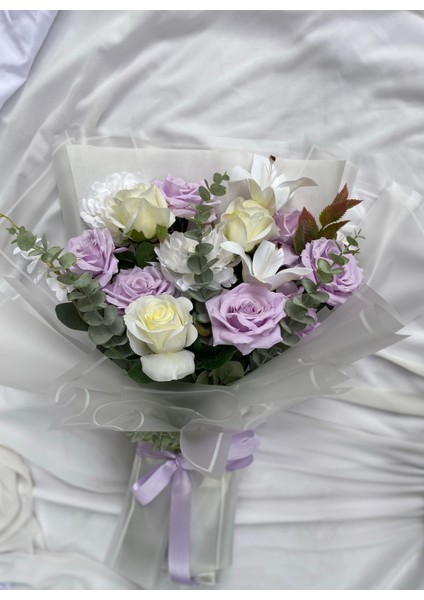 Isteme Çiçeği Kız Isteme Yapay Çiçek Söz Çiçeği Okaliptüs Çiçek Buketi