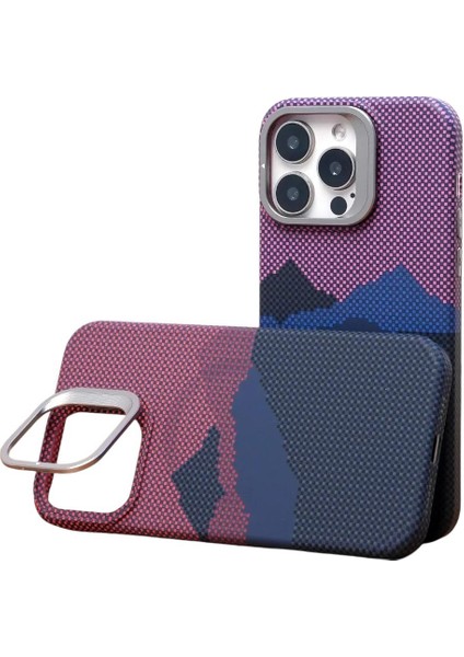 iPhone 16 Pro Kılıf Karbon Kamera Lens Standlı Kapak