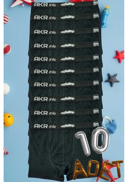 Erkek Çocuk 10'lu Pamuklu Boxer modelleri