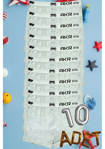 Erkek Çocuk 10'lu Pamuklu Boxer modelleri