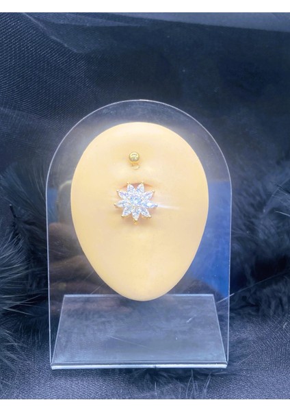 Cerrahi Çelik Altın Rengi Göbek Piercing Küpe