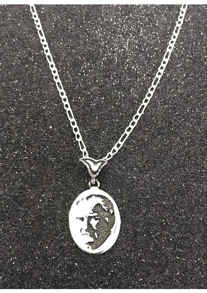 Atatürk Silüetli Kolye ve Gümüş Zincir fiyatları