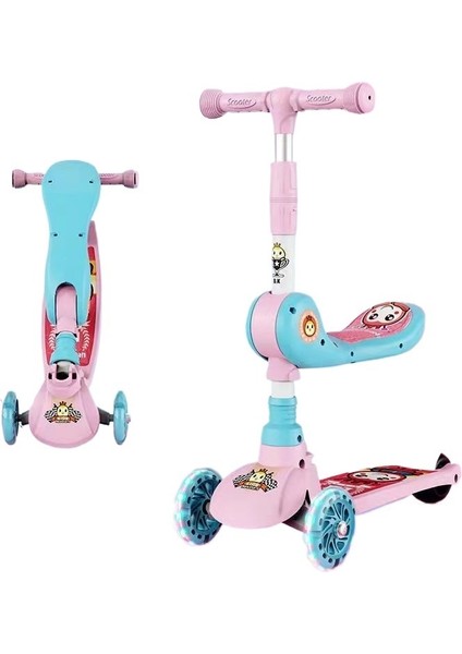 Çocuk Scooter Katlanabilir Oturmalı Denge Aracı (Yurt Dışından)