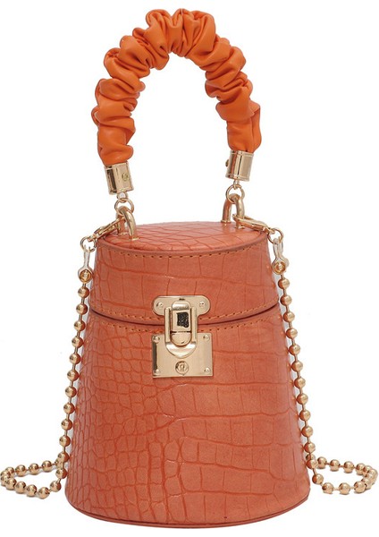 Kore Tarzı Şık Timsah Desenli Zincir Omuz Crossbody Çanta (Yurt Dışından)