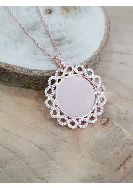 Sonsuzluk Isimli Plaka Taşlı Gümüş Kolye fiyatları