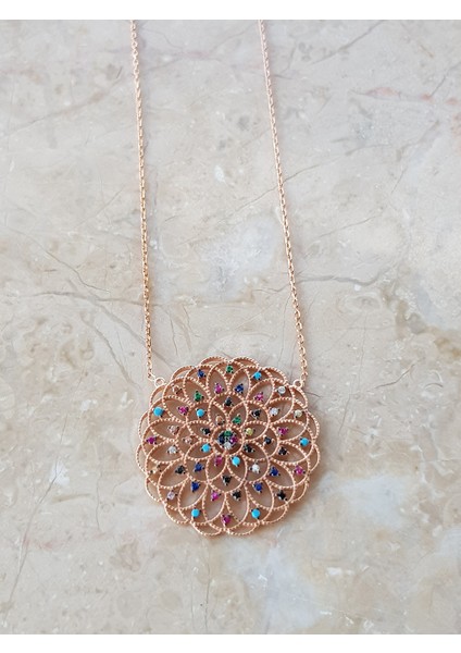 Lotus Yaşam Çiçeği Gümüş Kolye