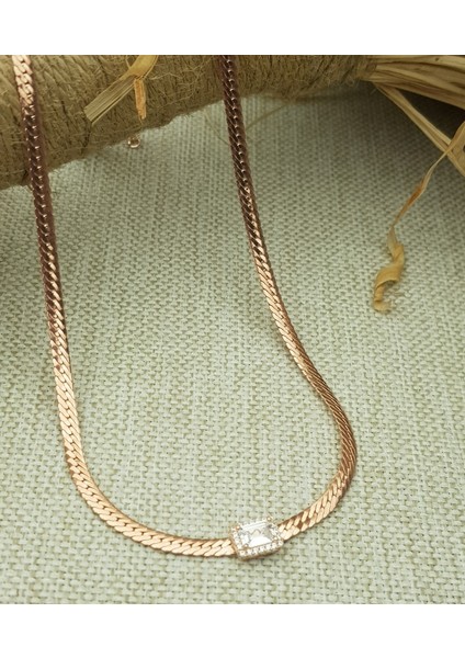 Baget Taşlı Çağla Şikel Gümüş Kolye fiyatları