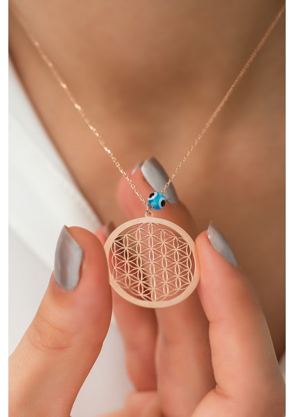 Yaşam Çiçeği Gümüş Kolye