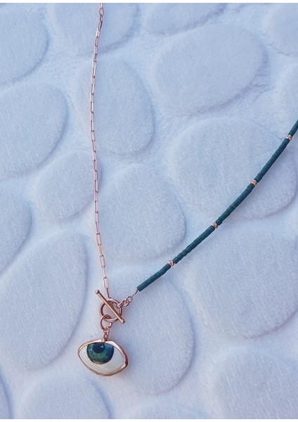 Doğaltaş ve Göz Gümüş Kolye fiyatları