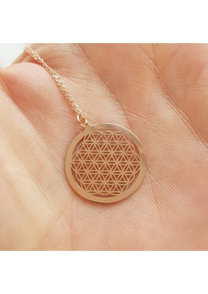 Yaşam Çiçeği Gümüş Kolye modelleri