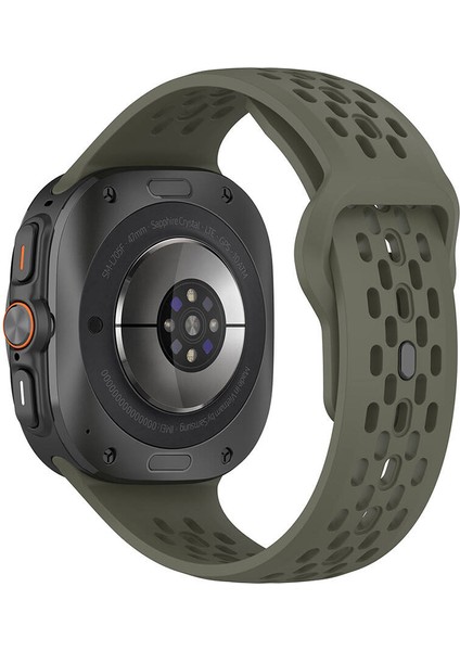 Samsung Galaxy Watch Ultra 47MM Kordon Delikli Tasarım Silika Suya Dayanıklı Ayarlanabilir Kordon