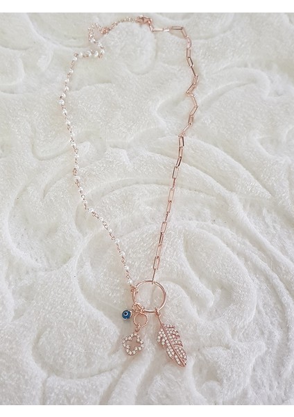 Inci Italyan Zincir Şans Gümüş Kolye