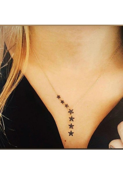 Kayan Yıldızlar Gümüş Kolye