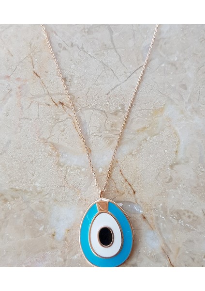 Göz Nazar Çukur Gümüş Kolye