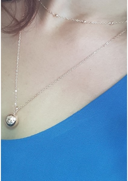 Kombinli Tek Kilit Italyan Top Kolye