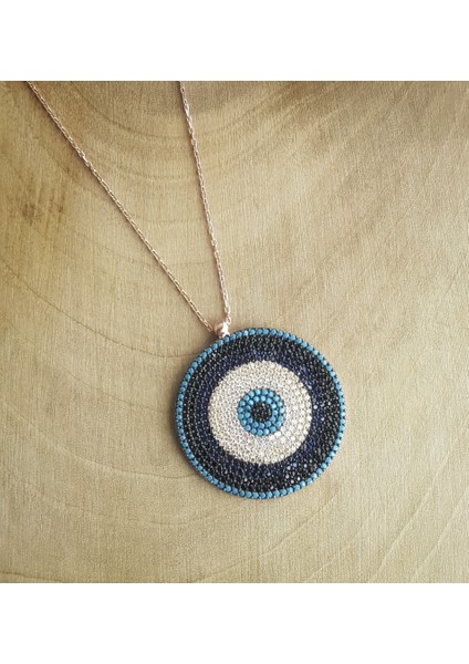 Nazar Boncuğu Gümüş Kolye Iri Boy fiyatları