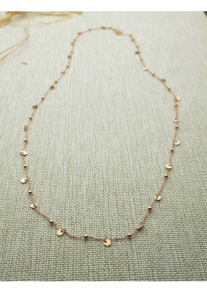 Pul Top Sallantılı Gümüş Kolye