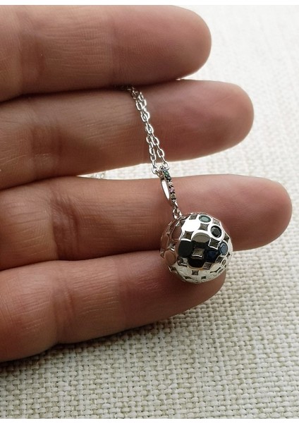 Italyan Taşlı Top Gümüş Kolye fiyatları