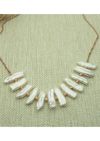 Tasarım Barok Inci Gümüş Kolye modelleri