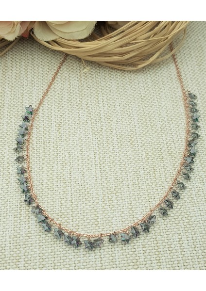 Mistik Topaz Taşlı Gümüş Kolye