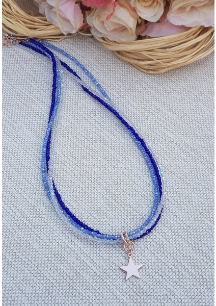 Doğal Taş Gümüş Kolye