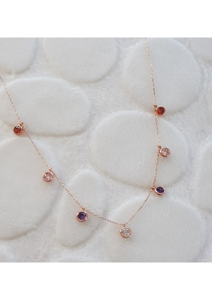 Doğaltaş Sallantılı Gümüş Kolye fiyatları