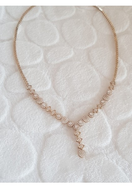 Altın Kaplama Gerdanlıklı Gümüş Kolye modelleri