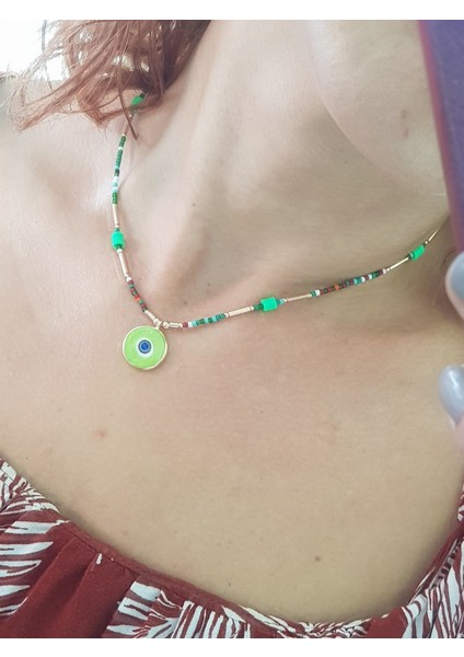 Sıvama Nazar Boncuğu Doğaltaş Gümüş Kolye fiyatları